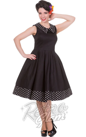 Dolly and Dotty Hazel Swing Dress in Black & Polka Dot Dolly and Dotty Hazel Swing Dress in Black & Polka Dot