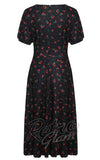 Dolly and Dotty Black Julia Dress in Cherry Print back Dolly and Dotty Black Julia Dress in Cherry Print back