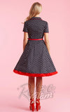 Dolly and Dotty Penelope Black Polka Dot Shirt Dress back Dolly and Dotty Penelope Black Polka Dot Shirt Dress back