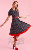Dolly and Dotty Penelope Black Polka Dot Shirt Dress swing Dolly and Dotty Penelope Black Polka Dot Shirt Dress swing