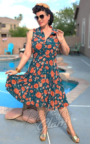 Dolly and Dotty Poppy Shirt Dress in Bue turquoise Dolly and Dotty Poppy Shirt Dress in Bue turquoise