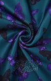 Dolly and Dotty Scarlette Midi Dress in Peacock Blue & Purple Butterfly fabric Dolly and Dotty Scarlette Midi Dress in Peacock Blue & Purple Butterfly fabric
