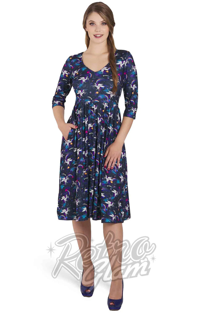 Dolly and Dotty Billie Dress in Magical Unicorn Print - 2XL & 3XL left only Dolly and Dotty Billie Dress in Magical Unicorn Print - 2XL & 3XL left only