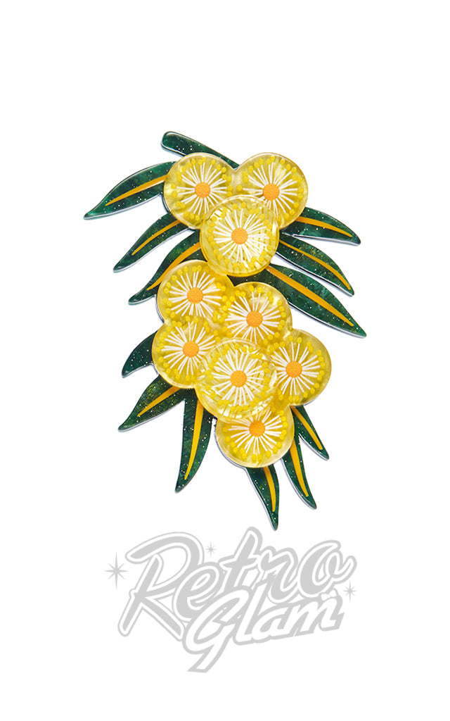 Erstwilder Acacia In Gold Brooch Erstwilder Acacia In Gold Brooch