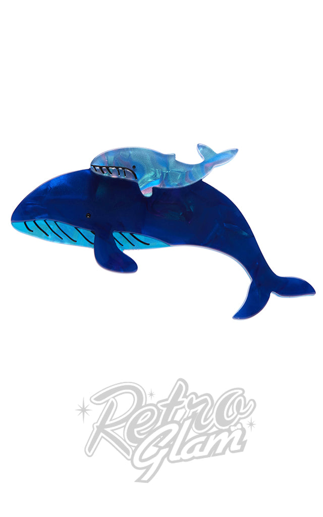 Erstwilder Benevolent Behemoths Blue Whale Brooch Erstwilder Benevolent Behemoths Blue Whale Brooch