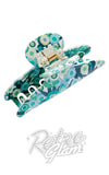 Erstwilder Jocelyn Proust Claw Hair Clip green florals Erstwilder Jocelyn Proust Claw Hair Clip green florals