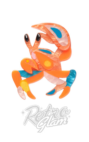 Erstwilder The Guarded Golden Ghost Crab Brooch Erstwilder The Guarded Golden Ghost Crab Brooch