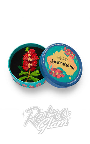 Erstwilder Crimson Bottlebrush Brooch box Erstwilder Crimson Bottlebrush Brooch box