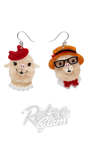 Erstwilder The Enamoured Alpacas Earrings Erstwilder The Enamoured Alpacas Earrings