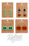 Erstwildr Halloween earrings Boo and Jack O Lantern Erstwildr Halloween earrings Boo and Jack O Lantern