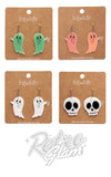 Erstwilder Halloween Earrings - Ghost & Skull Erstwilder Halloween Earrings - Ghost & Skull