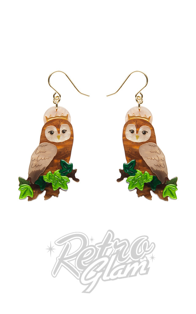 Erstwilder Regal Woodland Owl Drop Earrings Erstwilder Regal Woodland Owl Drop Earrings