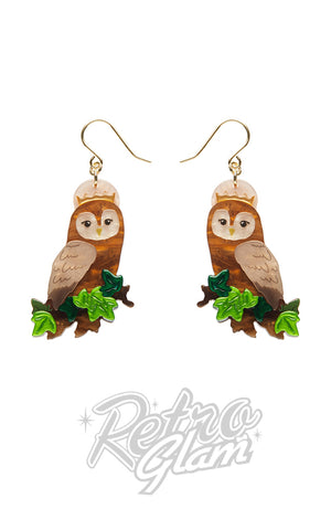 Erstwilder Regal Woodland Owl Drop Earrings Erstwilder Regal Woodland Owl Drop Earrings