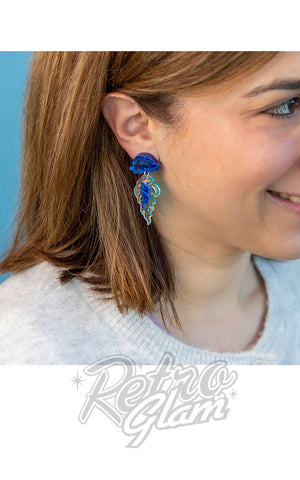 Erstwilder Slippin' Under Stud Earrings model Erstwilder Slippin' Under Stud Earrings model