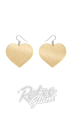 Erstwilder Spellbound heart earrings gold Erstwilder Spellbound heart earrings gold