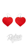 Erstwilder Spellbound heart earrings red