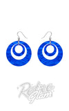 Erstwilder Double Hoop Resin Drop Earrings blue Erstwilder Double Hoop Resin Drop Earrings blue