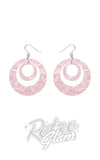 Erstwilder Double Hoop Resin Drop Earrings pink Erstwilder Double Hoop Resin Drop Earrings pink