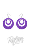 Erstwilder Double Hoop Resin Drop Earrings purple Erstwilder Double Hoop Resin Drop Earrings purple