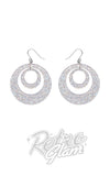 Erstwilder Double Hoop Resin Drop Earrings silver Erstwilder Double Hoop Resin Drop Earrings silver