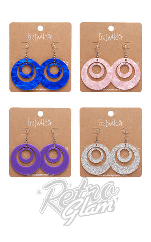 Erstwilder Double Hoop Resin Drop Earrings Erstwilder Double Hoop Resin Drop Earrings