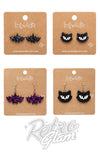 Erstwilder Halloween 2023 Earrings - Bats & Cats Erstwilder Halloween 2023 Earrings - Bats & Cats