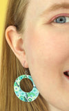 erstwilder circle drops earrings christmas green gum erstwilder circle drops earrings christmas green gum
