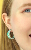 Erstwilder Earrings stud hoop green gum Erstwilder Earrings stud hoop green gum