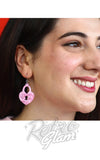 Erstwilder Earrings heart locket pink Erstwilder Earrings heart locket pink