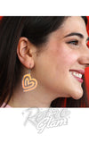 Erstwilder Earrings heart maze irridescent model Erstwilder Earrings heart maze irridescent model