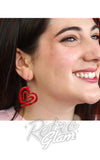 Erstwilder Earrings heart maze red model Erstwilder Earrings heart maze red model