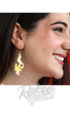 Erstwilder Earrings love irridescent model Erstwilder Earrings love irridescent model