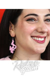 Erstwilder Earrings love pink model Erstwilder Earrings love pink model