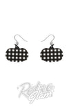 Erstwilder Pumpkin Drop earrings black gingham Erstwilder Pumpkin Drop earrings black gingham