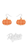 Erstwilder Pumpkin Drop earrings orange gingham Erstwilder Pumpkin Drop earrings orange gingham