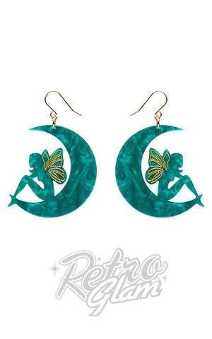 Erstwilder Essentials Earrings - Fairy Moon green Erstwilder Essentials Earrings - Fairy Moon green