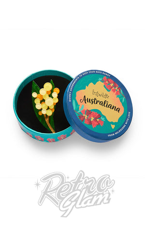 Erstwilder Golden Wattle Brooch box Erstwilder Golden Wattle Brooch box