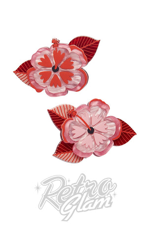 Erstwilder Halycon Hibiscus Hair Clips Set Erstwilder Halycon Hibiscus Hair Clips Set