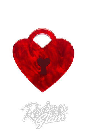 Erstwilder Heart Locket Simplified Mini Brooch Erstwilder Heart Locket Simplified Mini Brooch