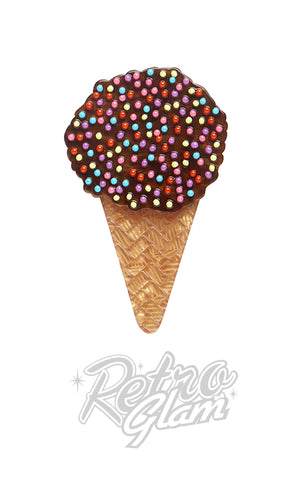 Erstwilder Ice Cream Cake Cone Brooch Erstwilder Ice Cream Cake Cone Brooch