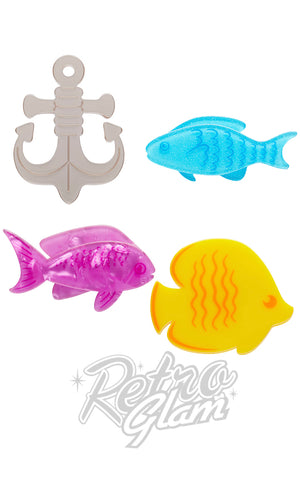 Erstwilder Simplified Mini Brooch anchor and fish Erstwilder Simplified Mini Brooch anchor and fish