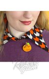 Erstwilder Midnight Magic Pumpkin Mini Brooch model Erstwilder Midnight Magic Pumpkin Mini Brooch model