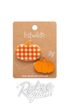 Erstwilder Pumpkin Patch Mini Brooch Set in Orange card