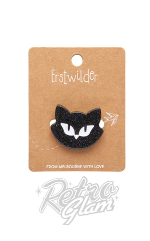 Erstwilder Shadow The Cat Mini Brooch card Erstwilder Shadow The Cat Mini Brooch card