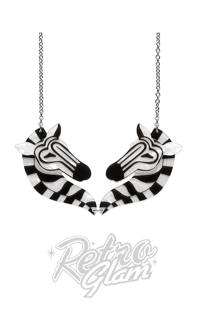 Erstwilder Zelda The Zany Zebra Necklace Erstwilder Zelda The Zany Zebra Necklace