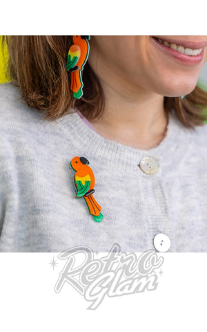 Erstwilder Pancha's Parrot Brooch model Erstwilder Pancha's Parrot Brooch model