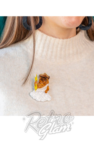 Erstwilder The Pious Pug Brooch model Erstwilder The Pious Pug Brooch model