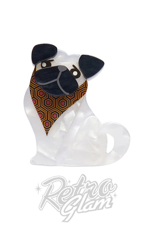 Erstwilder Adoring Polly Pug Mini Brooch