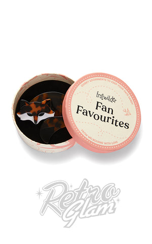Erstwilder Saffron the Sleeping Fox Brooch in Brown box Erstwilder Saffron the Sleeping Fox Brooch in Brown box