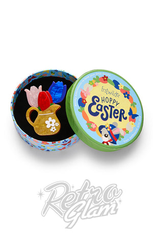 Erstwilder Trio Of Tulips Brooch box Erstwilder Trio Of Tulips Brooch box